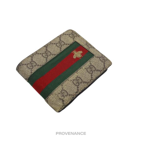 🔴 Gucci GG Supreme Bifold Wallet - Signature Web Bee - Picture 3 of 8